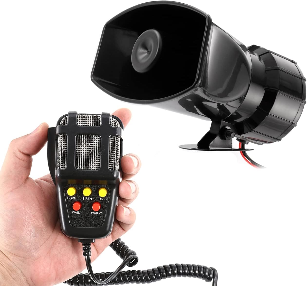 ⚡Hot Sales 49% OFF🔥7-Tone Car Warning Siren Car Siren Horn Mic PA Speaker System Warning Amplifier Hooter