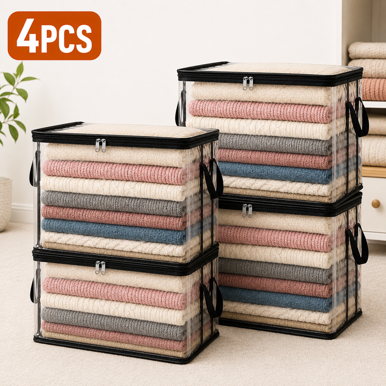 🔥Hot Sale 49% OFF📦Large Heavy-Duty Thick Plastic Clear Storage Bag