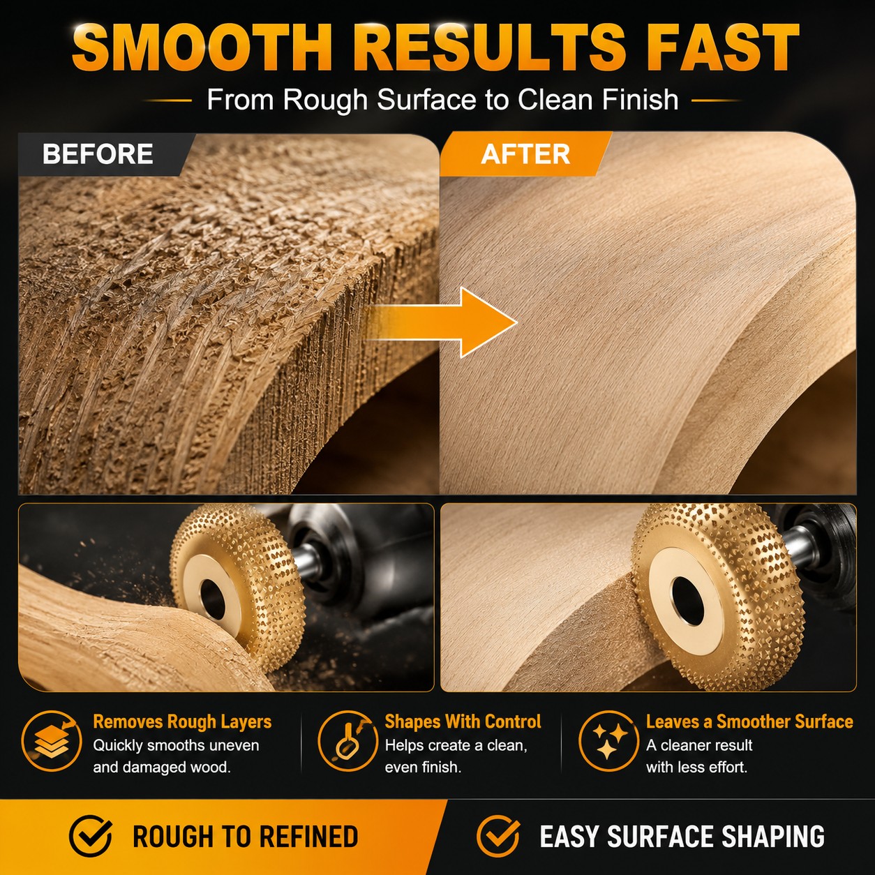 Hot Sale 49% OFF 🔥Heavy-Duty Wood Carving Disc Set