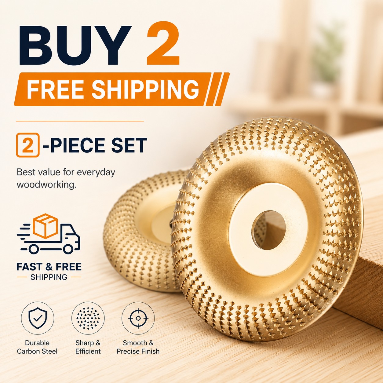 Hot Sale 49% OFF 🔥Heavy-Duty Wood Carving Disc Set