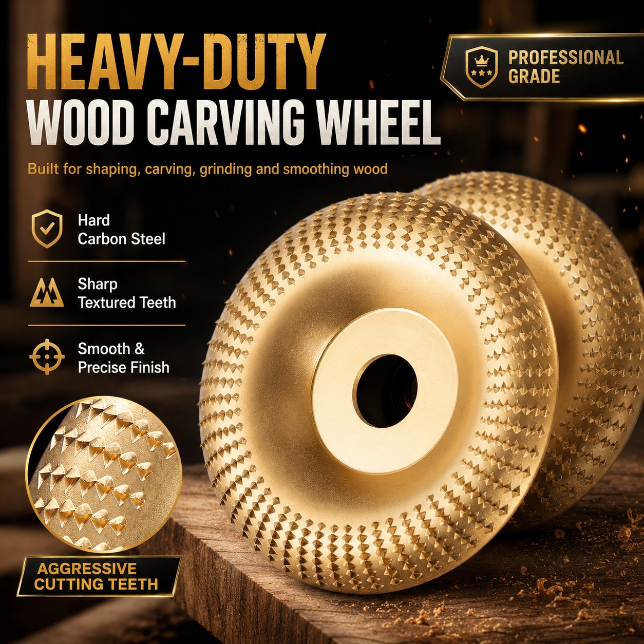 Hot Sale 49% OFF 🔥Heavy-Duty Wood Carving Disc Set