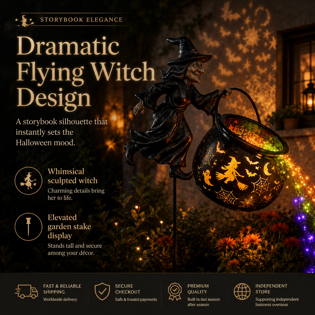 Early Halloween Sale 49% OFF🎃Halloween Witch Cauldron Garden Light