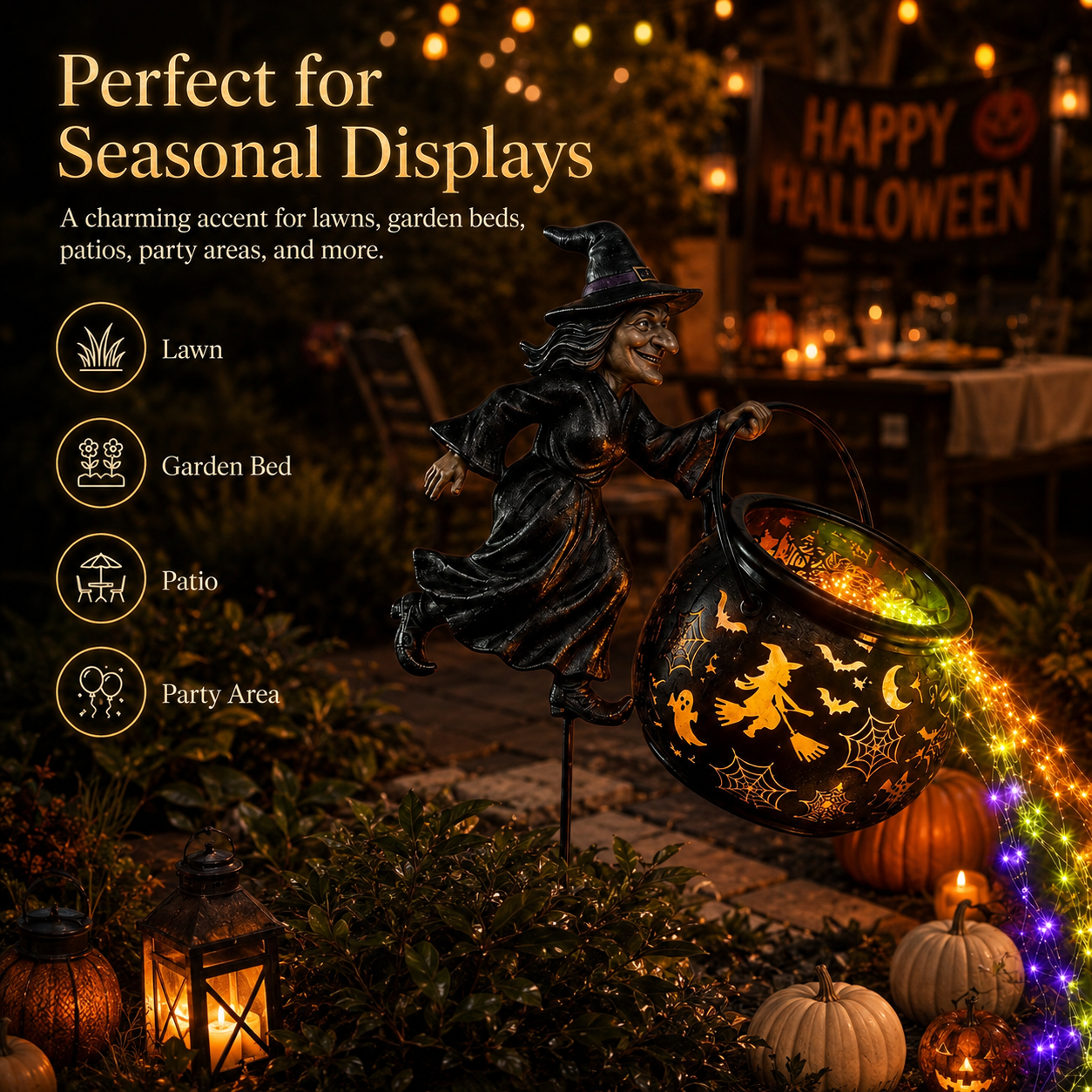 Early Halloween Sale 49% OFF🎃Halloween Witch Cauldron Garden Light