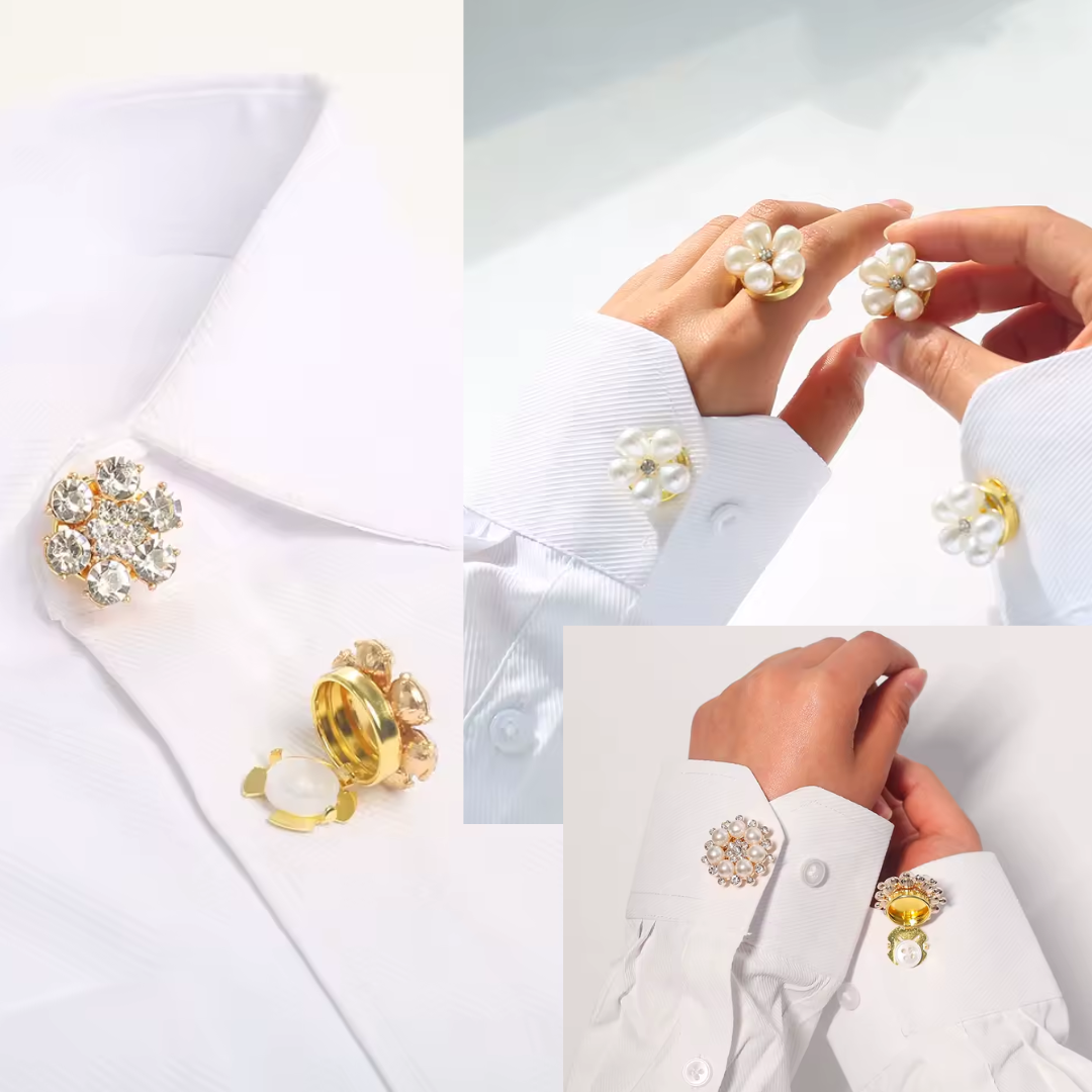 🎄Christmas Hot Sale 49% OFF🎁Floral Button cover - Elevate Your Shirt✨