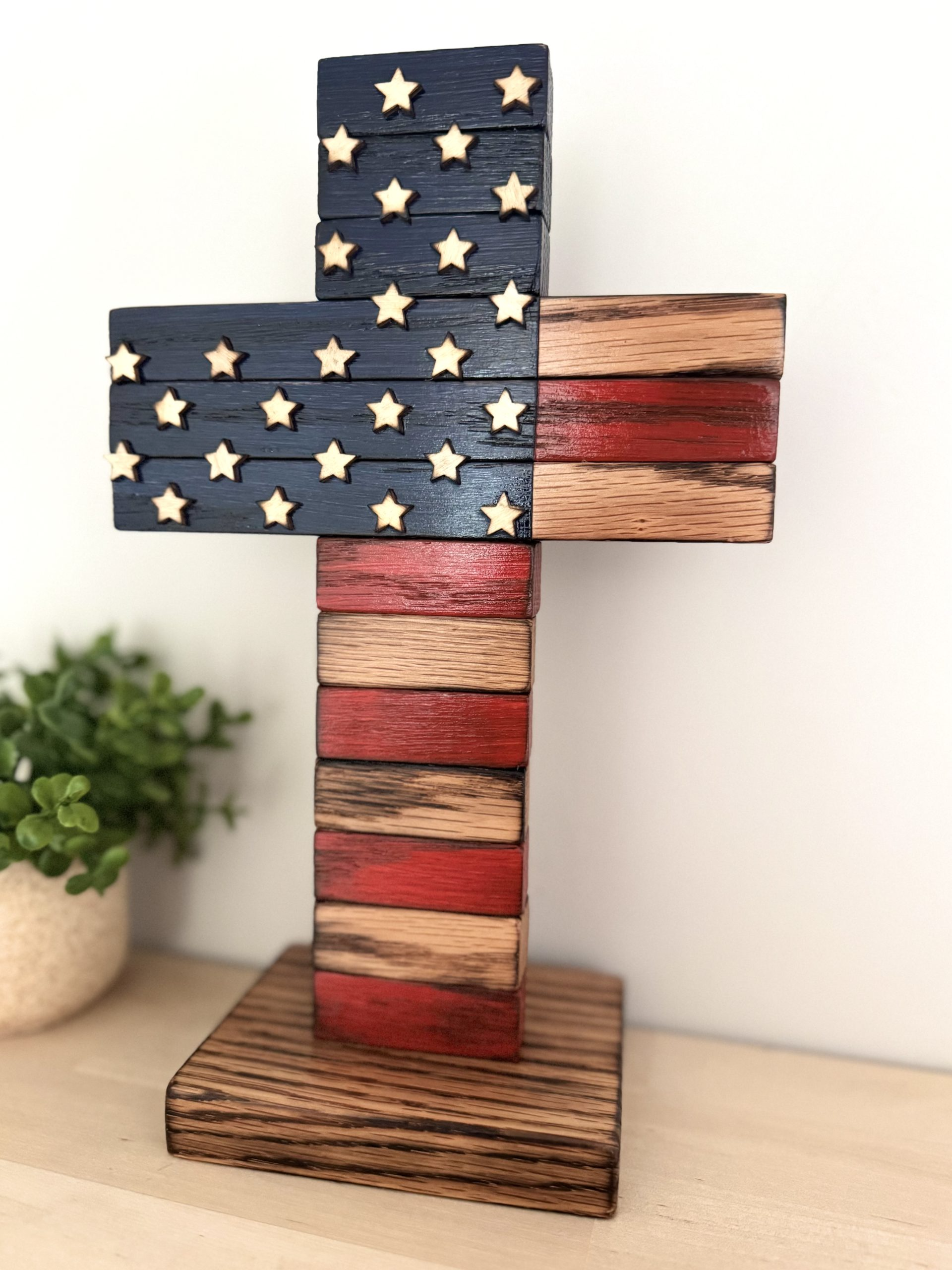 This Week Special Offer 49% OFF🔥Handmade American Wooden Flag Memorial Cross🎁Buy 2 Free shipping