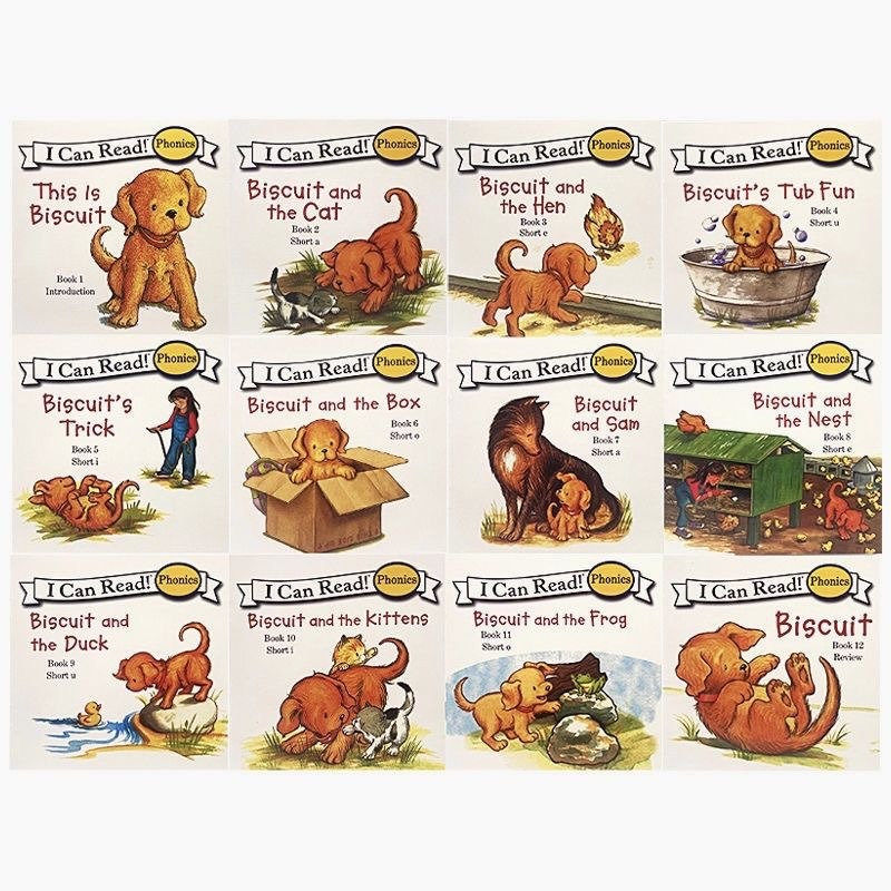 📚 24 Pocket-Sized Biscuit Dog Phonics Books – Fun English Learning Adventure! 🐶✨