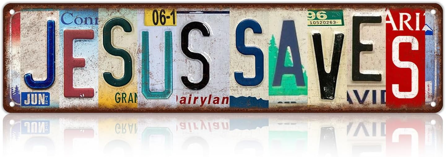 ❤Hot Sale 49% OFF✝Vintage Jesus Saves Wall Decor Street Signs🎁BUY MORE FREE MORE
