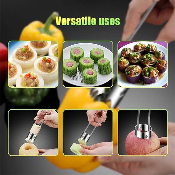 Last Week Clearance Sale 49% OFF🔥Stainless Steel Fruit and Vegetable Corer Tool🎁BUY MORE FREE MORE