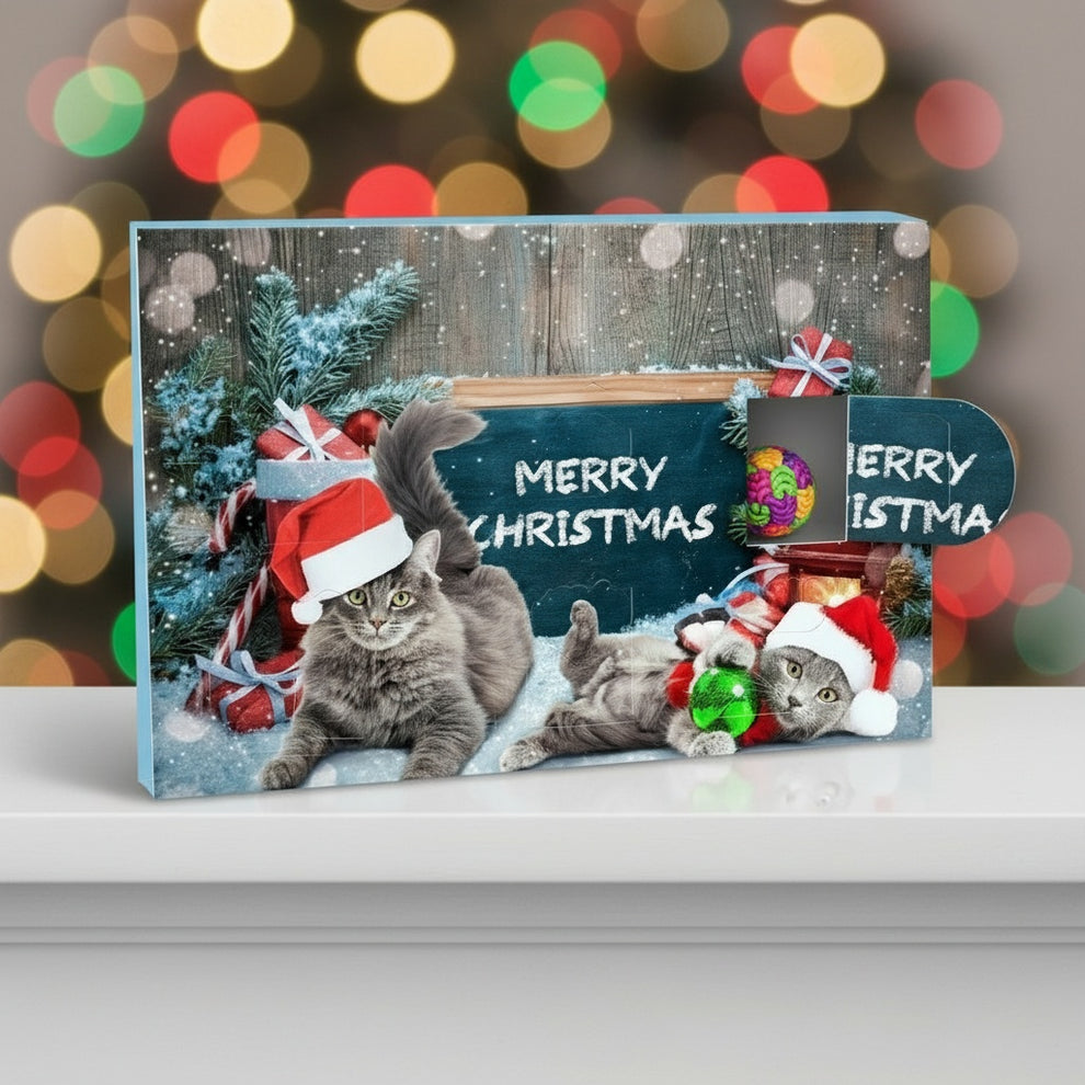 Hot Sale 49% OFF❤Cat Advent Calendar Deluxe Set – 24 Interactive Toys with Collar & Cat Wand