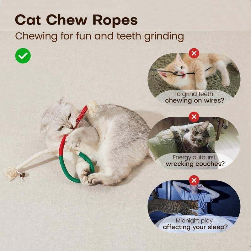 🔥This Week Special Offer 49% OFF❤Organic Cotton Chew Rope Toys for Cats