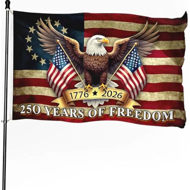 Last Day 49% OFF🔥250th Anniversary USA Commemorative Flag (3x5 Ft),Double-Sided Embroidered