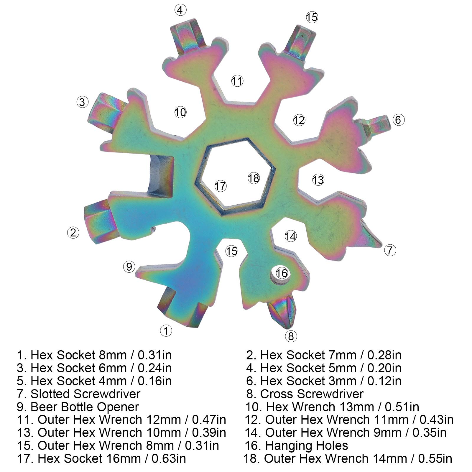 🔥This Week's Special Offer 49% OFF -Multifunctional 18-in-1 Snowflake Wrench