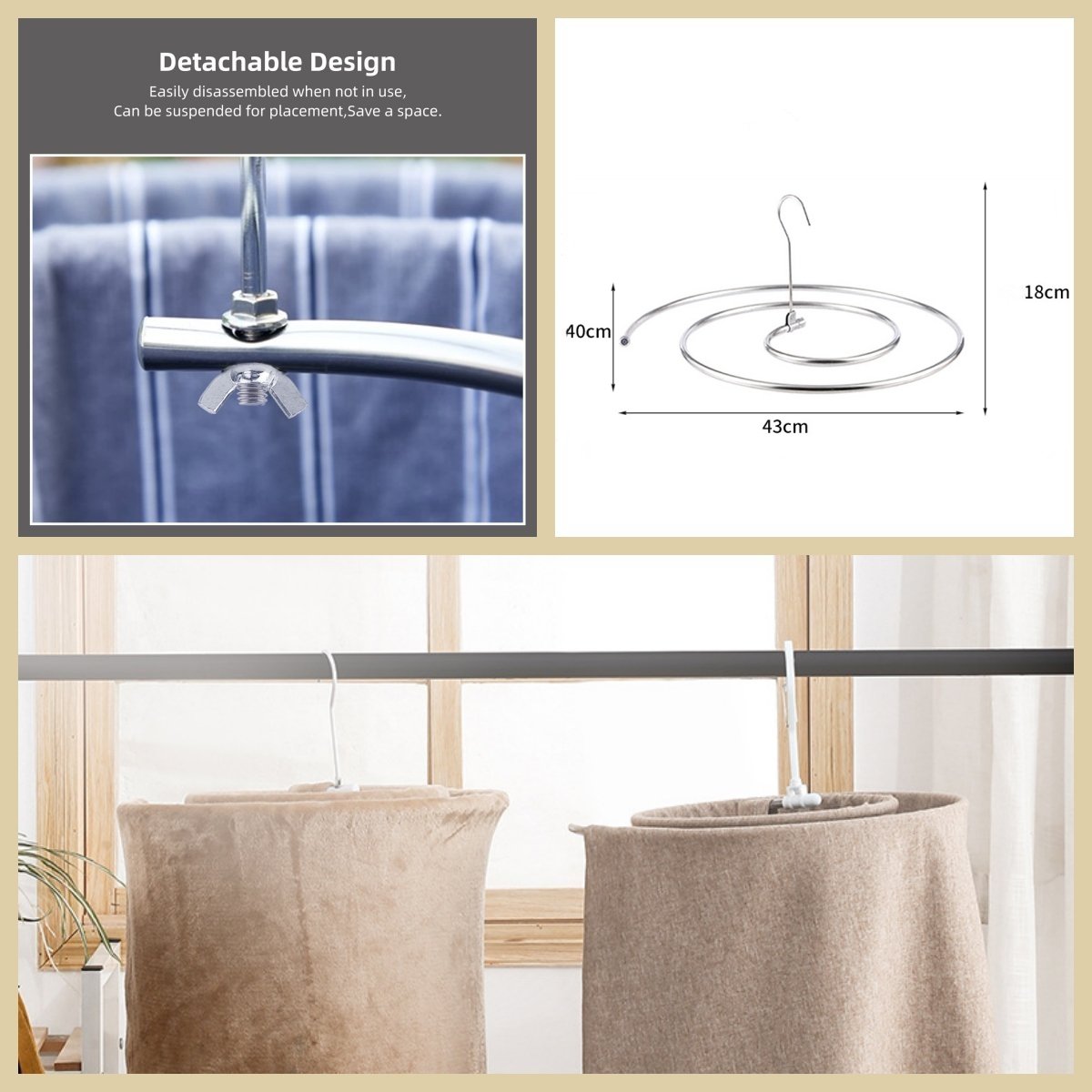 Hot Sale 49% OFF🔥Spiral Sheet Hanger🎁BUY MORE SAVE MORE