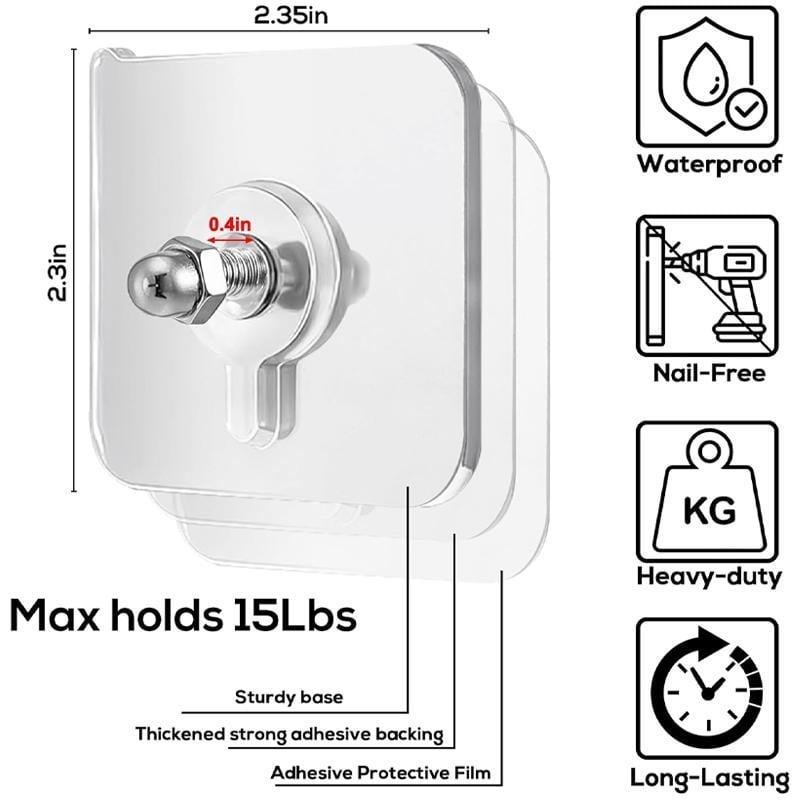 ⏰Final 3 Hours: Only $8.99⚡No-Drill Screw Stickers Strong Adhesive No-Nail No Drilling Required Adhesive Wall Hooks