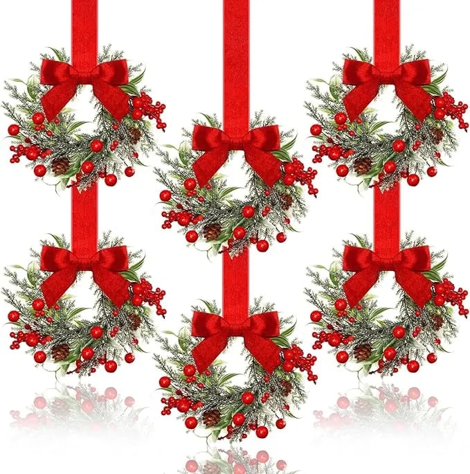 🎄Christmas Sale 49% OFF🔥Christmas Mini Wreaths🎁BUY MORE FREE MORE