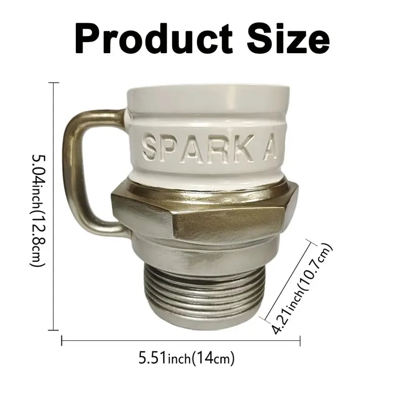 🎄🎁Christmas Sale 50% OFF🔧Creative Spark plug mug🚚BUY 2 Get Free Shipping