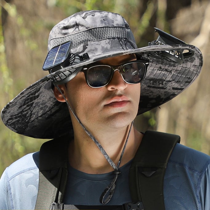 🏆 50K+ SOLD! ⚡2025 New Ultralight Solar Fan Sun Hat – Lighter Than a Baseball!⚾(Only 11oz)