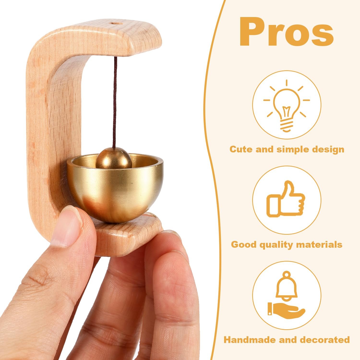 2025 Flash Sale 49% OFF🔔Suction Door Type Solid Wood Wind Chime