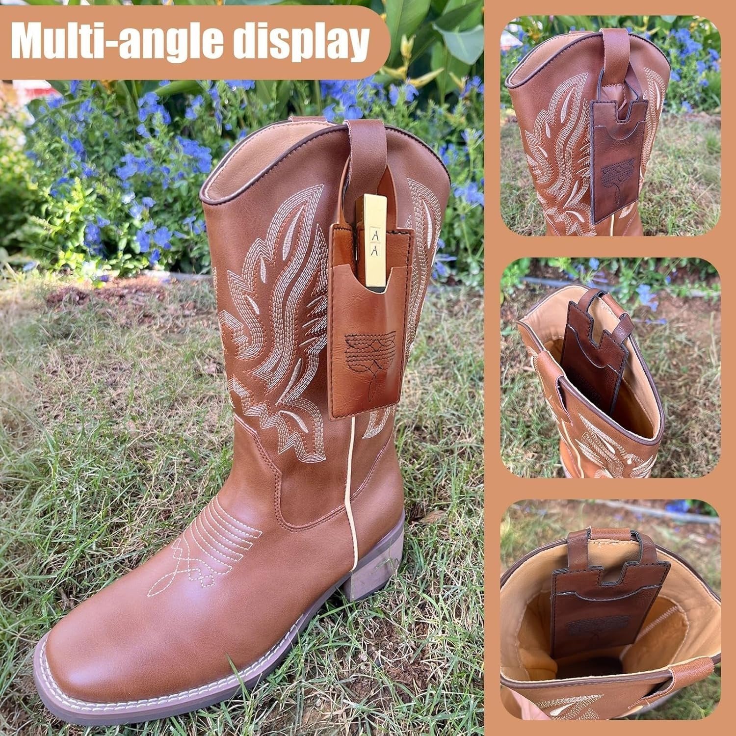 This Week Special Offer 60% OFF❤Handmade Western Boot Wallet with Snap Strap🔥