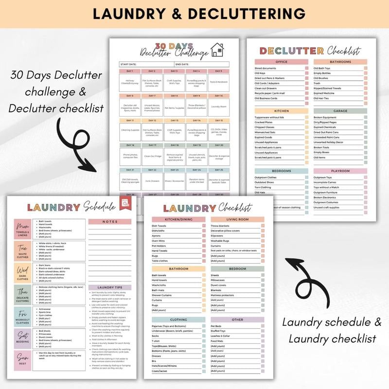 ⏰Last Week Clearance Sale 49% OFF📚ADHD Cleaning Planner Bundle