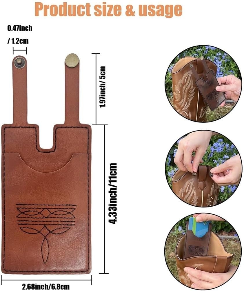 This Week Special Offer 60% OFF❤Handmade Western Boot Wallet with Snap Strap🔥