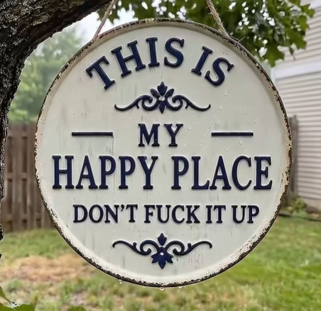 ⚡Last Day 49% OFF-Welcome to My Happy Place Metal Wall Sign-