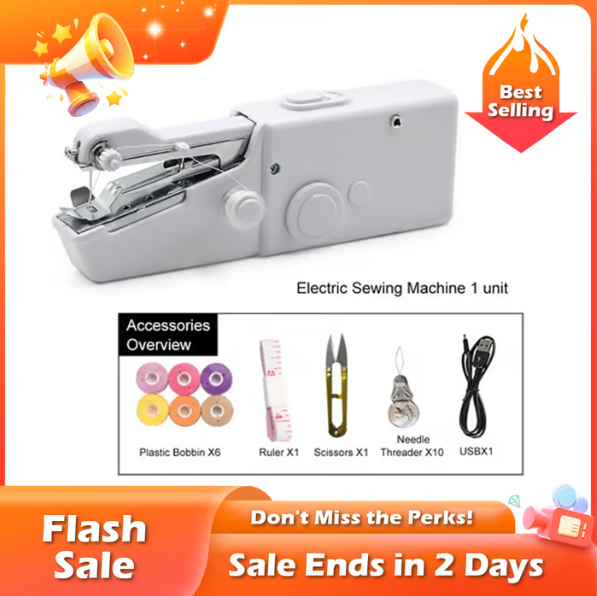 🏆Flash Sale 49% OFF⚡ Portable Handheld Sewing Machine