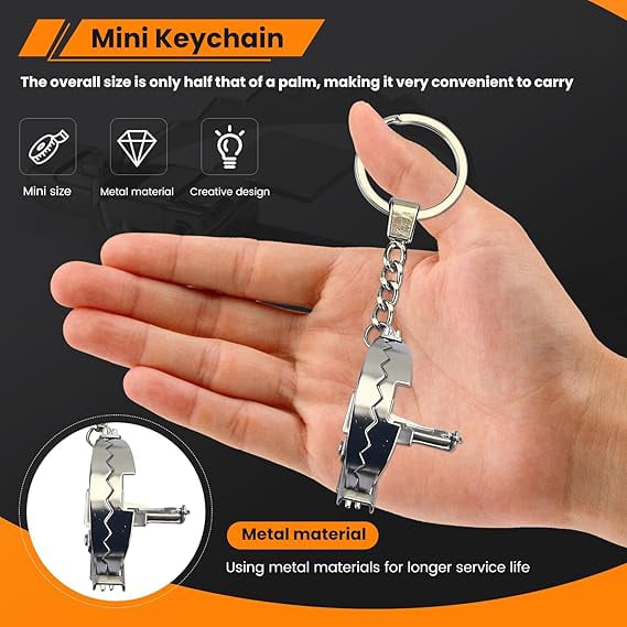MINI Bear Trap Keychain That Works Fun Trick Mouse Trap