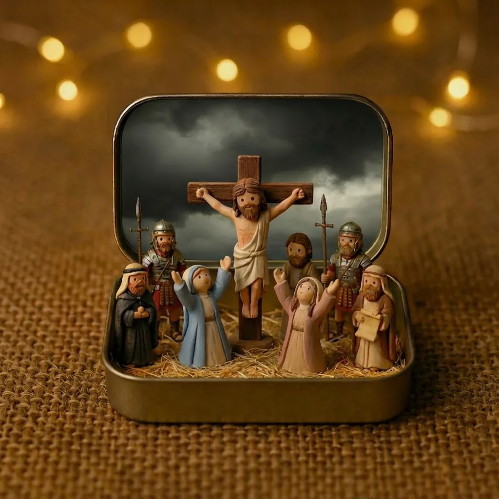 🔥Last Day 49% Off🎁Mini Easter Jesus Set in a Tin Box