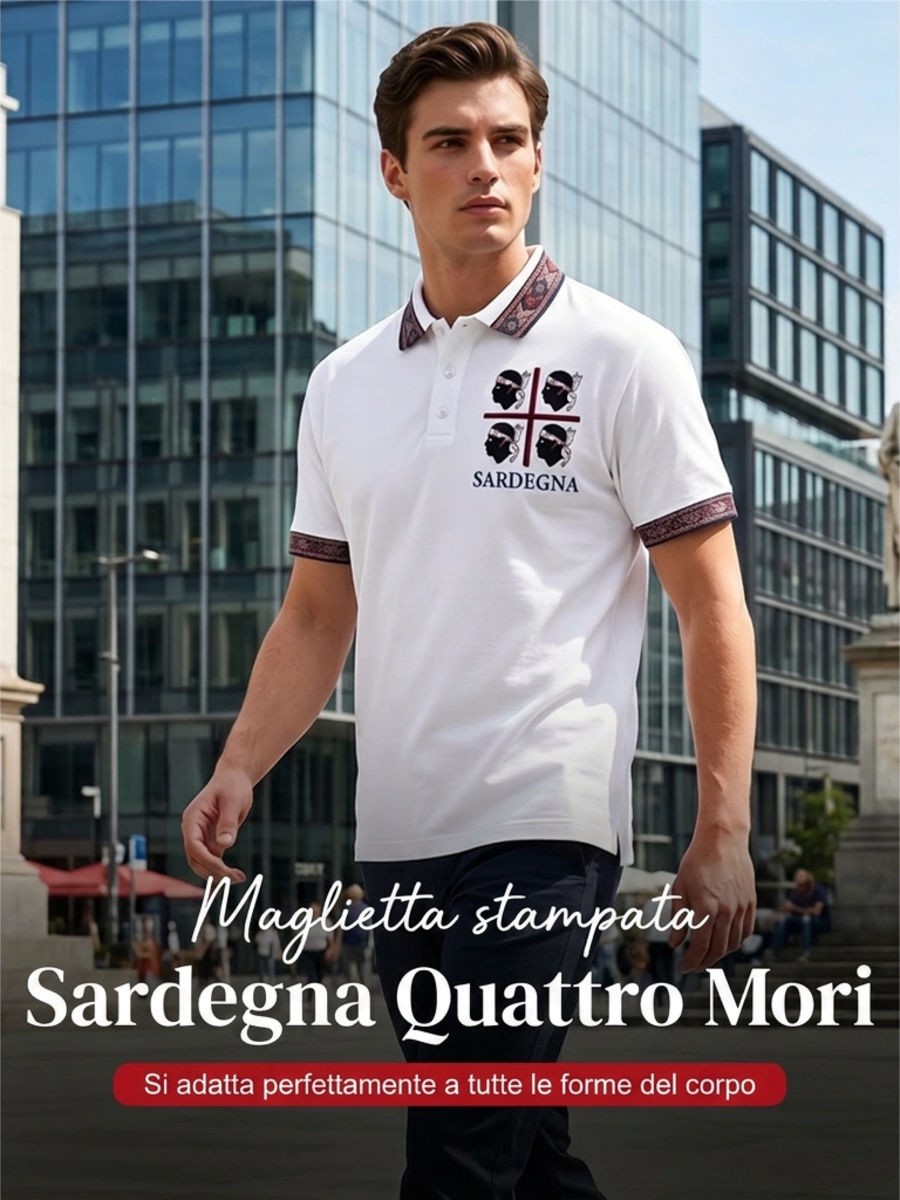 Camicia da uomo Sardegna I Quattro Mori