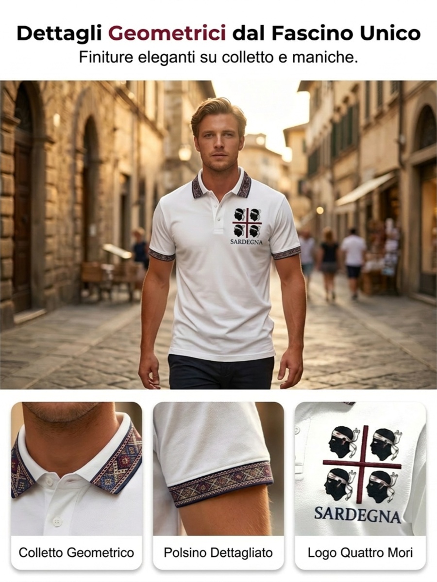 Camicia da uomo Sardegna I Quattro Mori