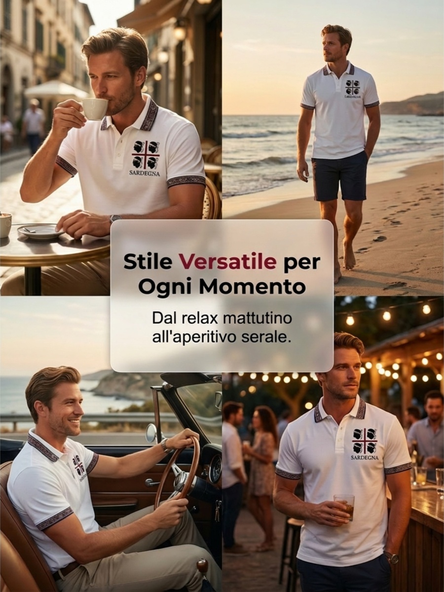 Camicia da uomo Sardegna I Quattro Mori