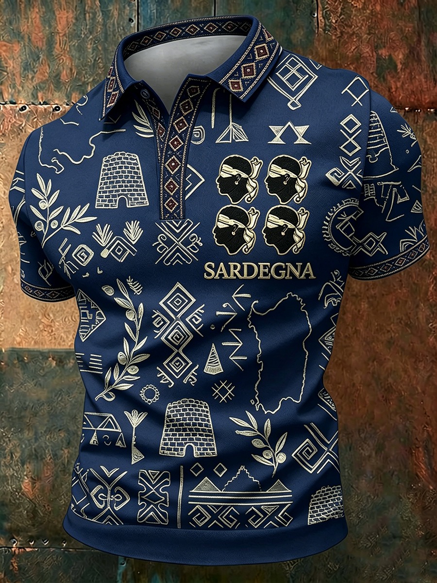 Camicia da uomo Sardegna Quattro Mori