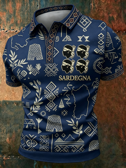Camicia da uomo Sardegna Quattro Mori