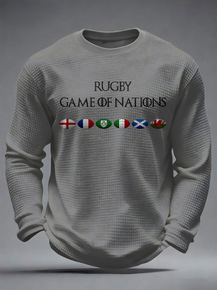 Waffle stampati per amanti del rugby delle Nazioni degli uomini