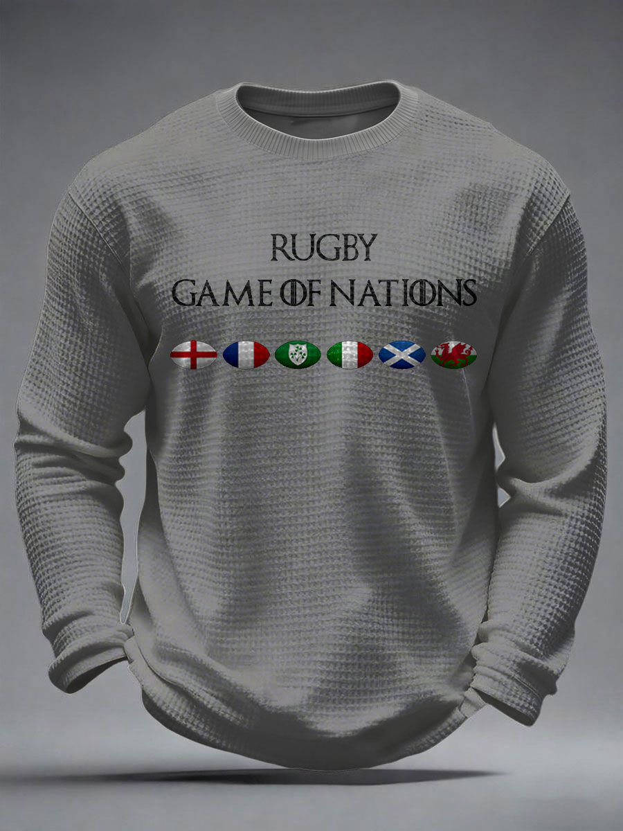 Waffle stampati per amanti del rugby delle Nazioni degli uomini