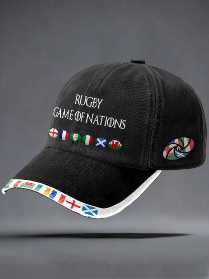Cappello stampato per amanti delle nazioni di rugby unisex