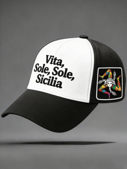 Cappello in stile business unisex con il motivo della Trinacria siciliana