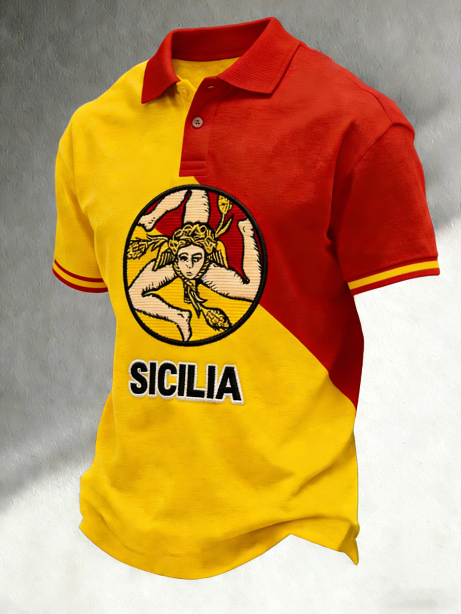 Polo uomo italiano ispirato a stile siciliano