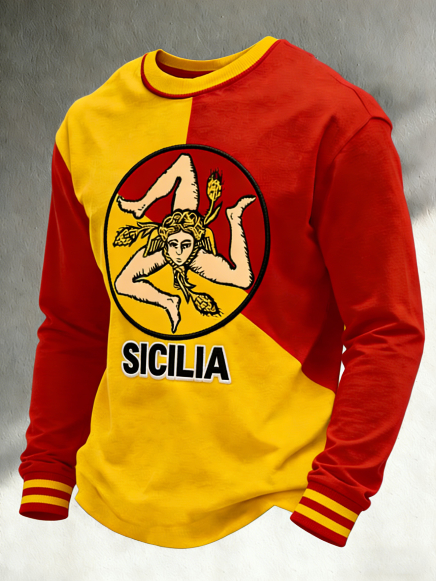 T-shirt da uomo con stampa artistica a tema siciliano