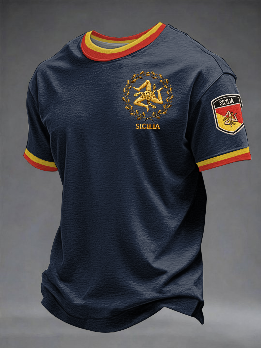 Maglietta Uomo Sicilia Maniche Corte