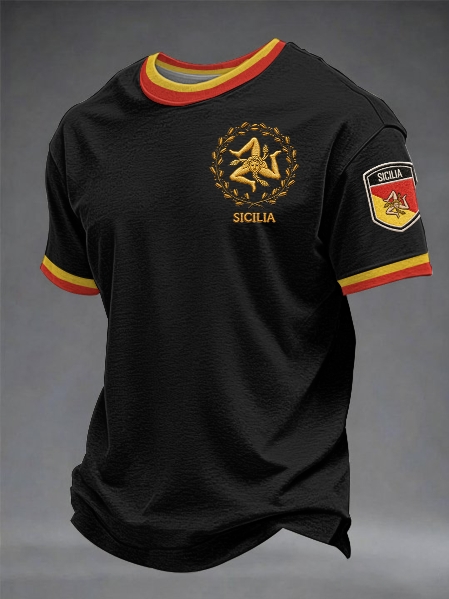 Maglietta Uomo Sicilia Maniche Corte
