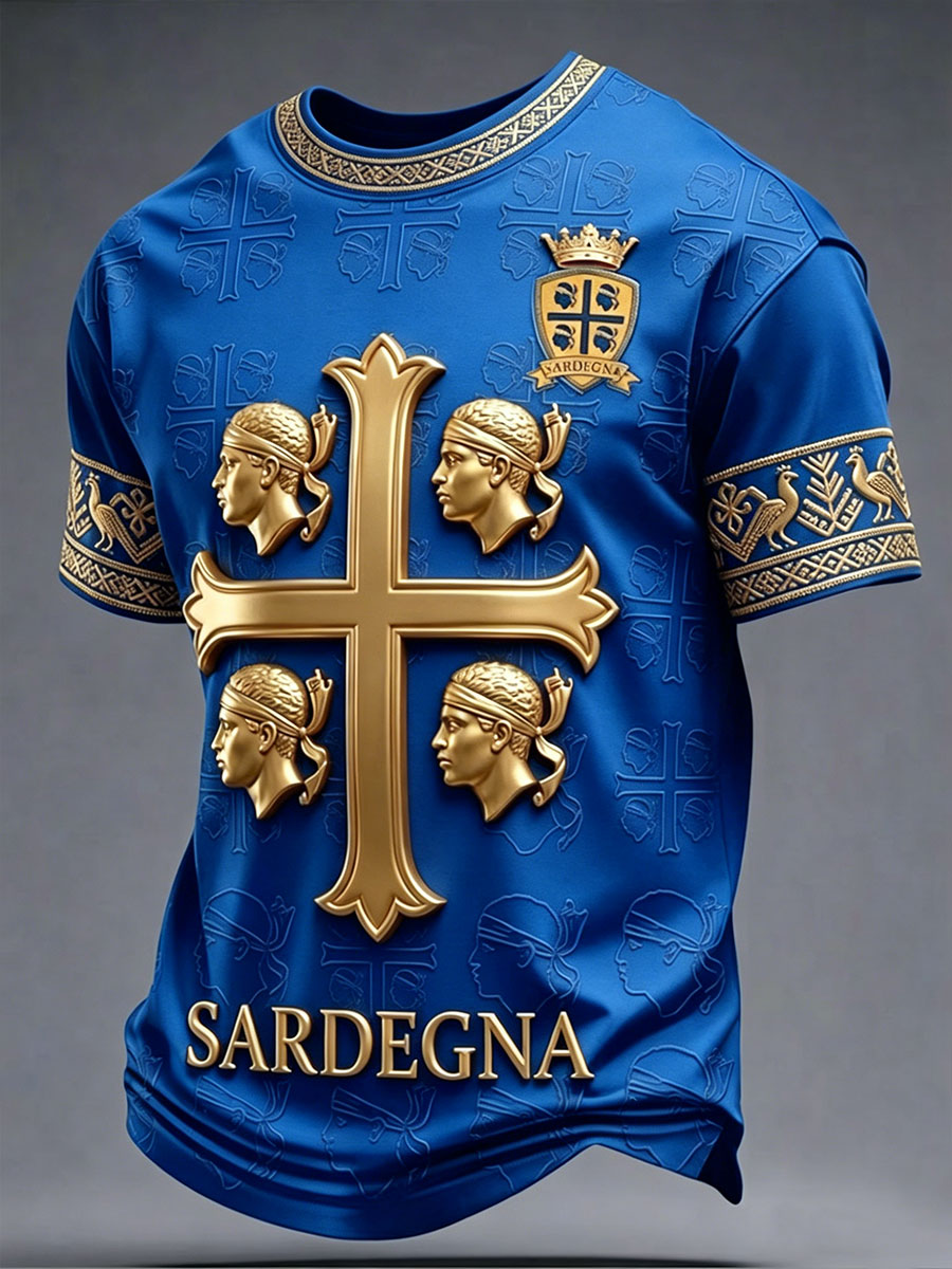 T-shirt da uomo Sardegna I Quattro Mori a maniche corte
