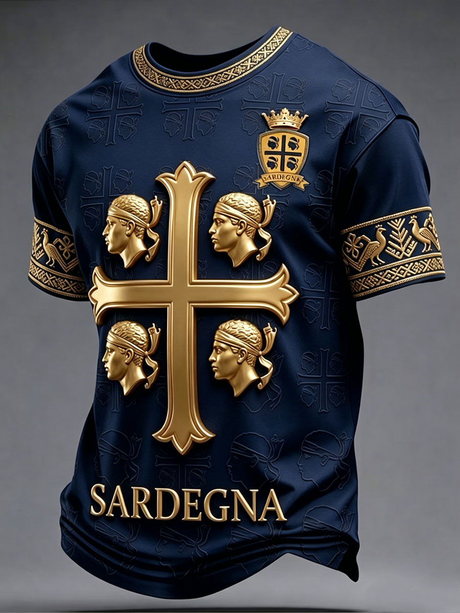 T-shirt da uomo Sardegna I Quattro Mori a maniche corte