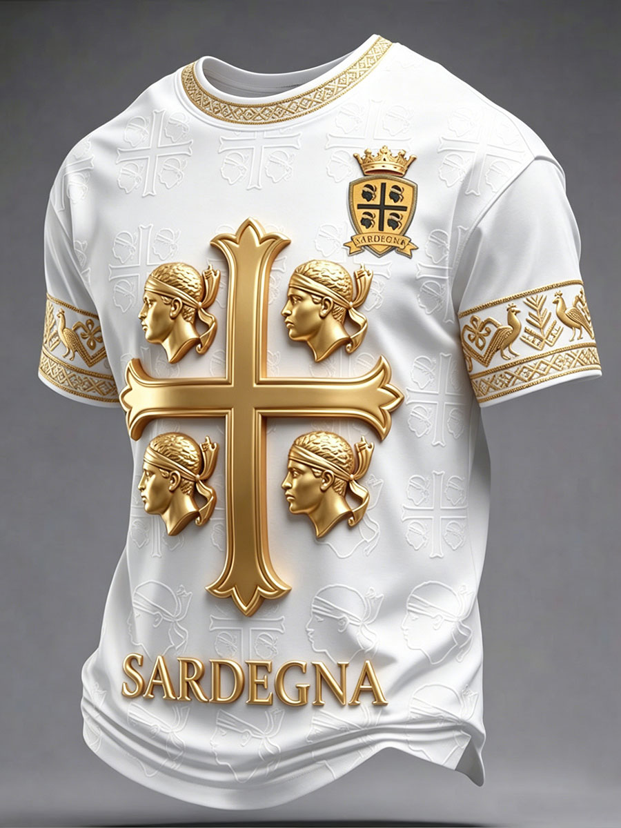 T-shirt da uomo Sardegna I Quattro Mori a maniche corte
