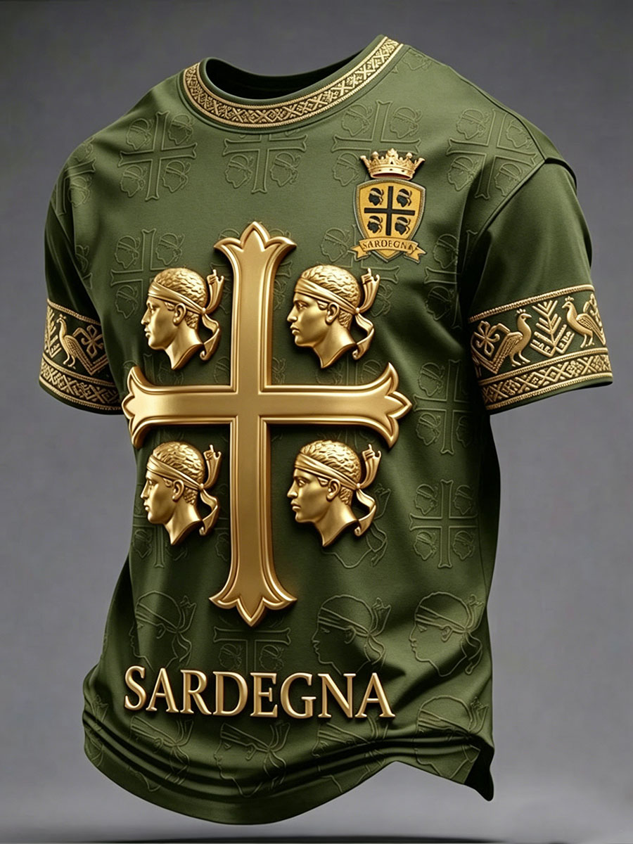 T-shirt da uomo Sardegna I Quattro Mori a maniche corte