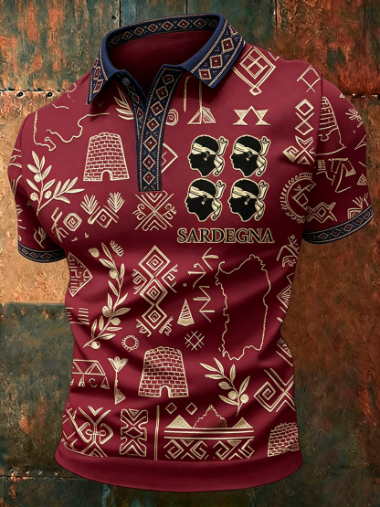 Camicia da uomo Sardegna Quattro Mori