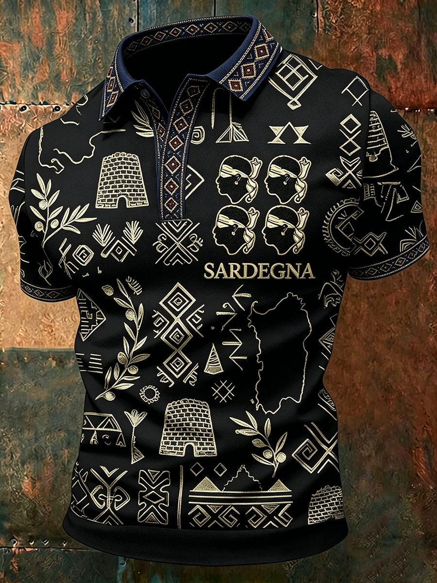 Camicia da uomo Sardegna Quattro Mori