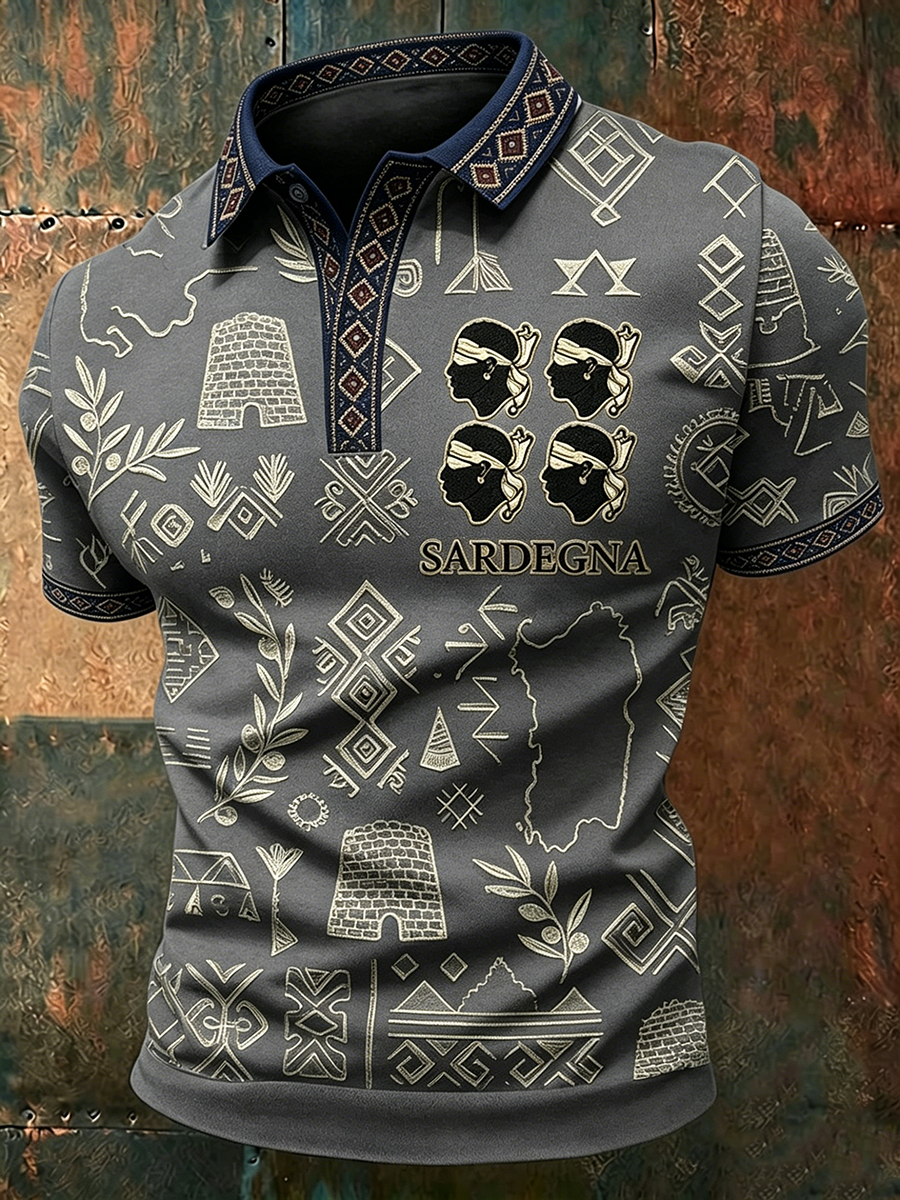 Camicia da uomo Sardegna Quattro Mori