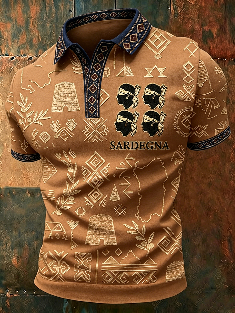 Camicia da uomo Sardegna Quattro Mori